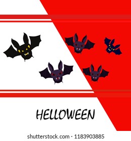 halloween bat night vector illustration