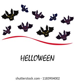 halloween bat night vector illustration