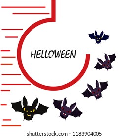 halloween bat night vector illustration