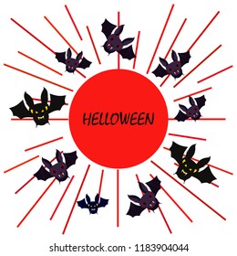 halloween bat night vector illustration