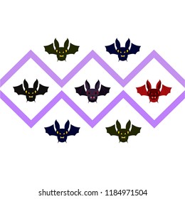 halloween bat night vector illustration