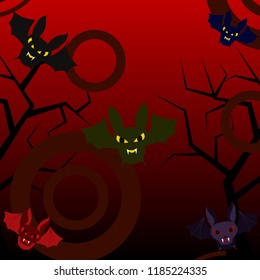 halloween bat night vector illustration