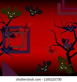 halloween bat night vector illustration