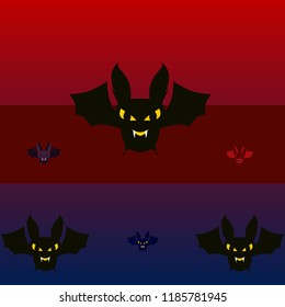 halloween bat night vector illustration