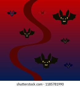 halloween bat night vector illustration