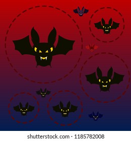 halloween bat night vector illustration