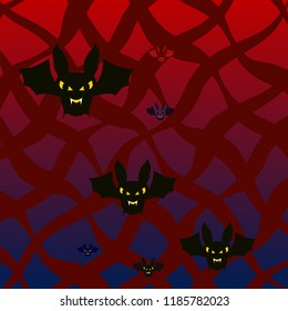 halloween bat night vector illustration