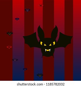 halloween bat night vector illustration