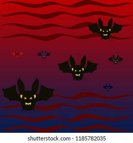 halloween bat night vector illustration