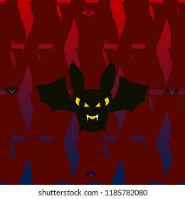 halloween bat night vector illustration