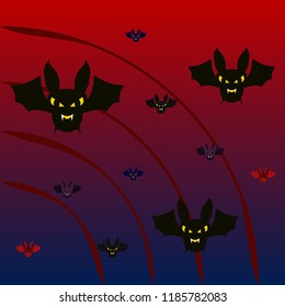 halloween bat night vector illustration