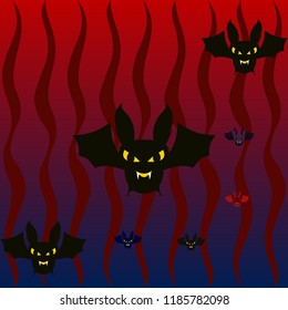 halloween bat night vector illustration
