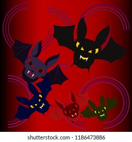 halloween bat night vector illustration