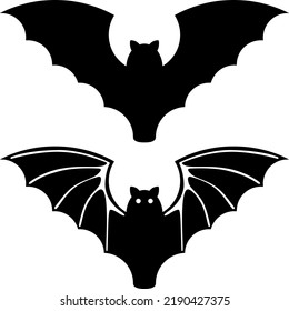 Halloween bat on white background. Vector illustration