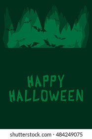 Halloween 
bat poster design illustration