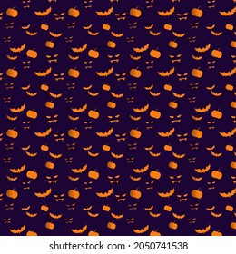 Halloween Bat Pumpkin Monster Spooky Pattern