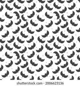 Halloween bat seamless pattern background. Vector illustration.