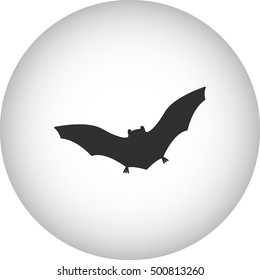 Halloween Bat sign silhouette symbol icon on background