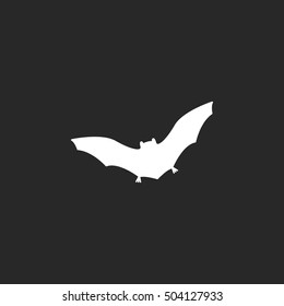 Halloween Bat sign silhouette symbol icon on background