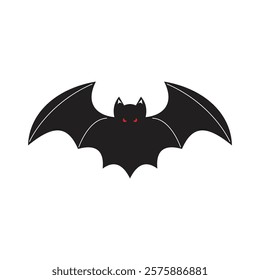 Halloween bat silhouette icon. Vampire bat silhouette. 