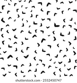 Halloween bat silhouette pattern background. Vector illustration