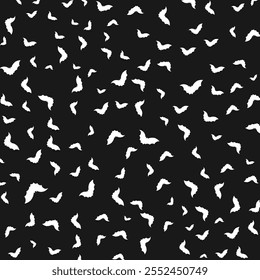 Halloween bat silhouette pattern background. Vector illustration