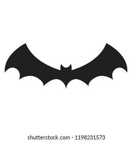 halloween bat silhouette vector design isolated on white background. Vector illustration.