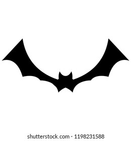 halloween bat silhouette vector design isolated on white background. Vector illustration.