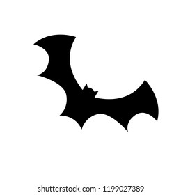 halloween bat silhouette vector design isolated on white background. Vector illustration