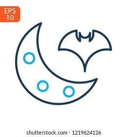 halloween bat silhouette vector design isolated on white background