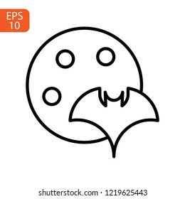 halloween bat silhouette vector design isolated on white background