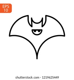 halloween bat silhouette vector design isolated on white background