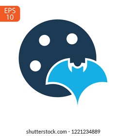 halloween bat silhouette vector design isolated on white background