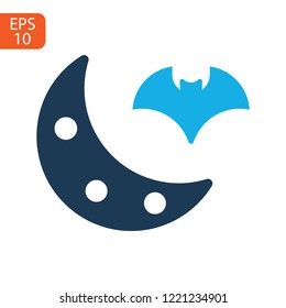 halloween bat silhouette vector design isolated on white background