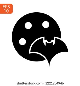 halloween bat silhouette vector design isolated on white background