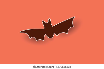 halloween bat silhouette vector design isolated on background