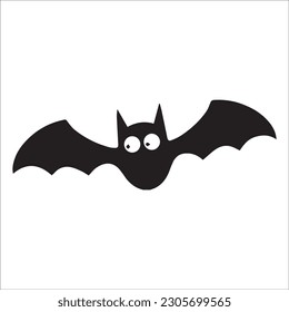 halloween bat silhouette vector design isolated on white background. Vector illustration (1)