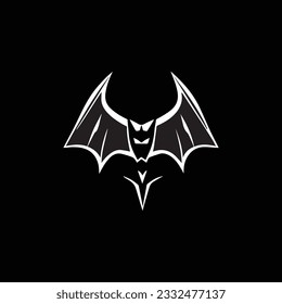 halloween bat silhouette vector design isolated on white background