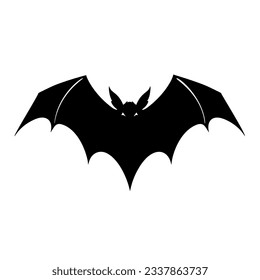 diseño vectorial de silueta de murciélago de halloween aislado en fondo blanco
