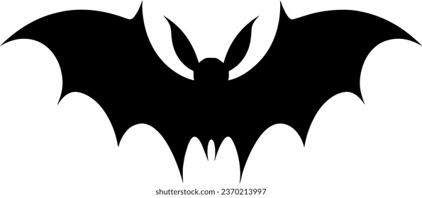 halloween bat silhouette vector design isolated on white background