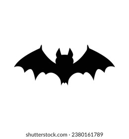 Diseño vectorial de silueta de murciélago de Halloween aislado en fondo blanco