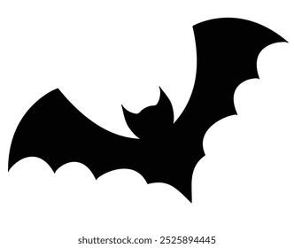 Diseño de Vector de silueta de murciélago de Halloween aislado sobre fondo blanco. Icono negro murciélago de halloween, Vector.
