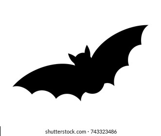 halloween bat silhouette vector  design isolated on white background