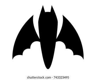 halloween bat silhouette vector  design isolated on white background