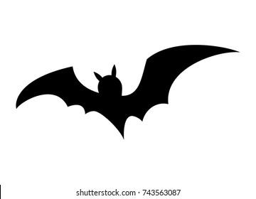 halloween bat silhouette vector  design isolated on white background