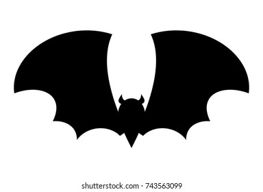 halloween bat silhouette vector  design isolated on white background