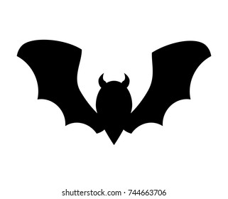 halloween bat silhouette vector  design isolated on white background