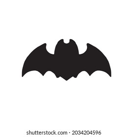Halloween bat silhouette vector illustration isolated on white background.