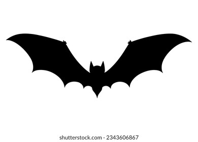 Halloween bat silhouette. Vector illustration