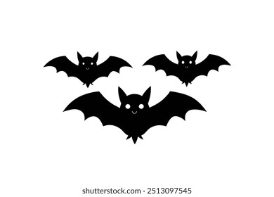 halloween bat silhouette vector illustration